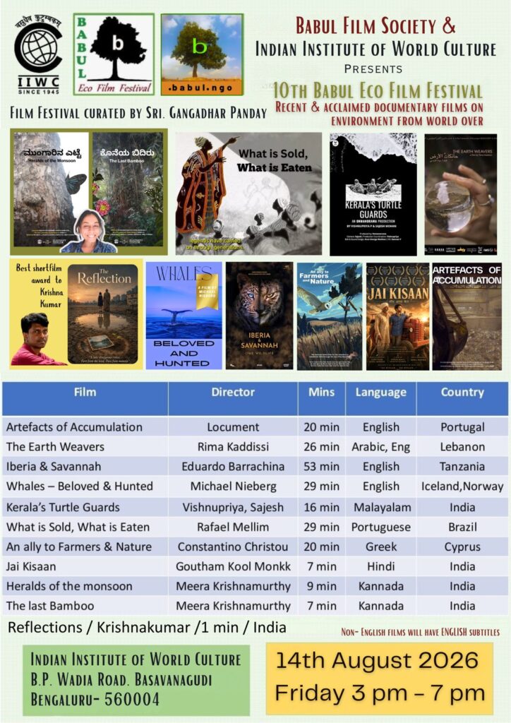 IIWC and Babul film Society Presents – Documentary Films on Environment from World over