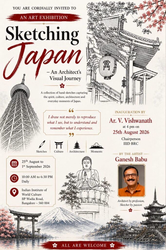 Sketching Japan – Ar. V. Vishwanath
